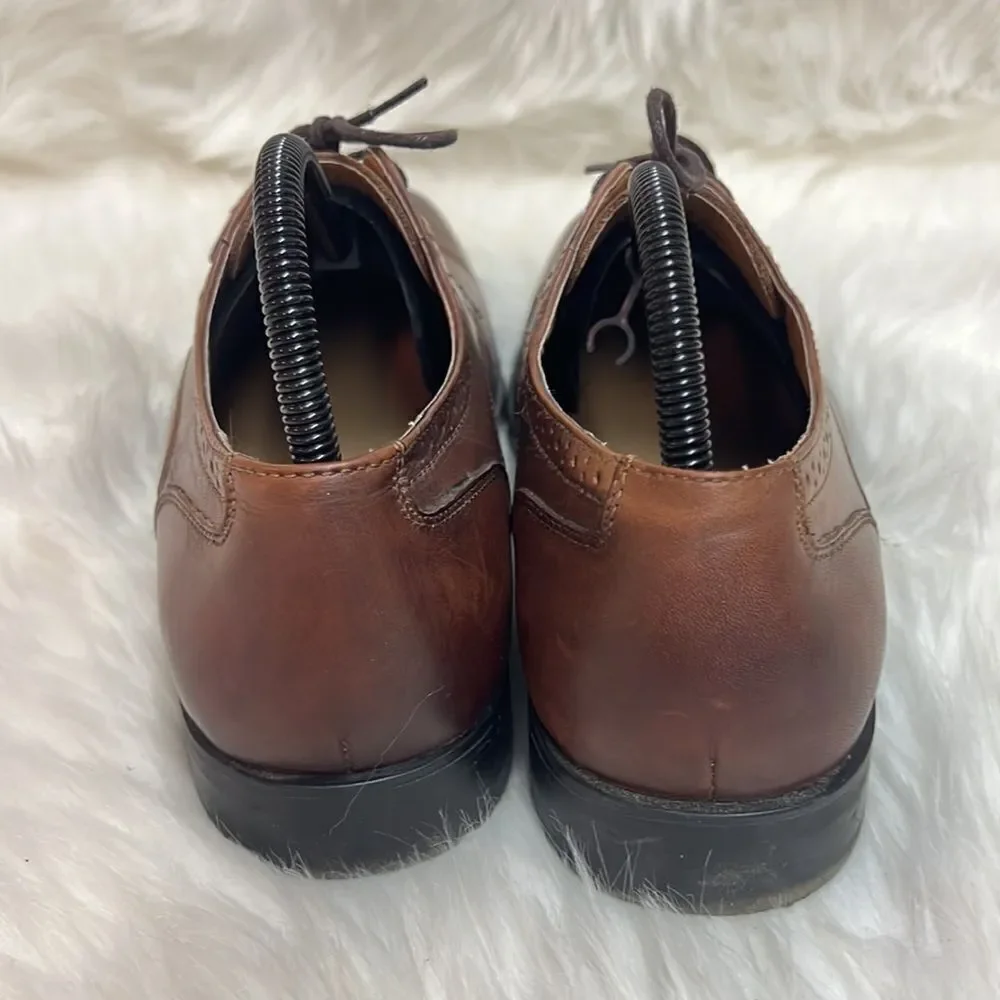 Collection by Michael Strahan Brown Leather Dress Shoes Size‎ 10 B27